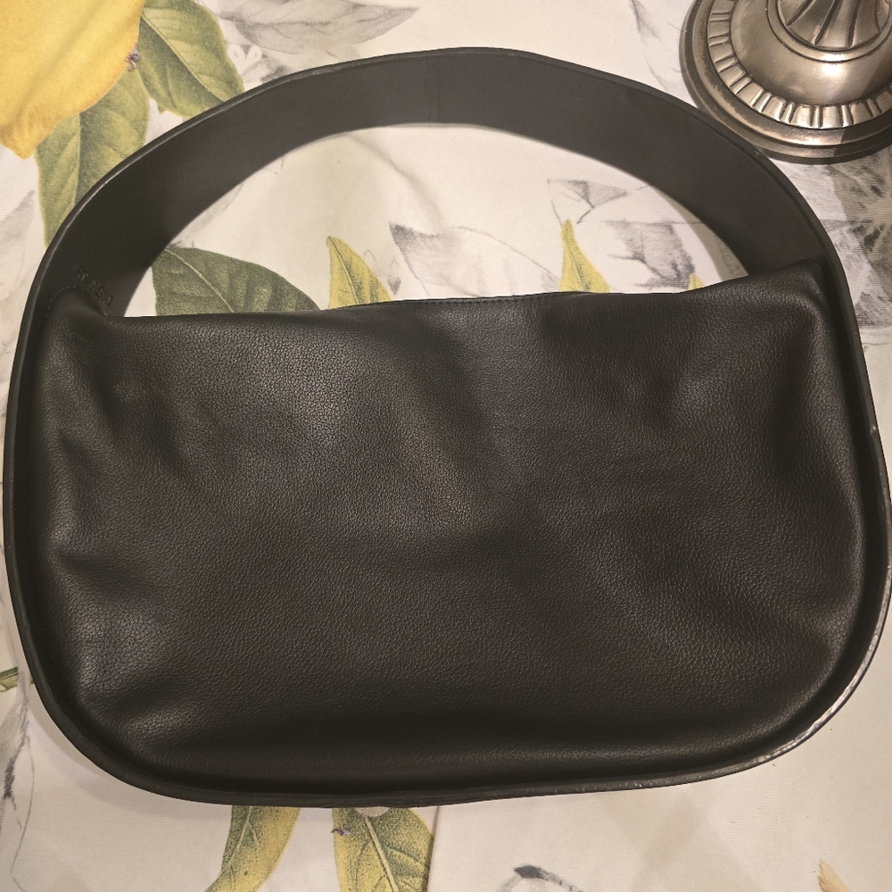 St. Agni Black Leather Shoulder Bag